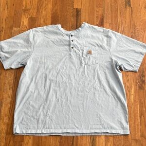 Men's Carhartt Loose Fit Light Blue Henley Shirt